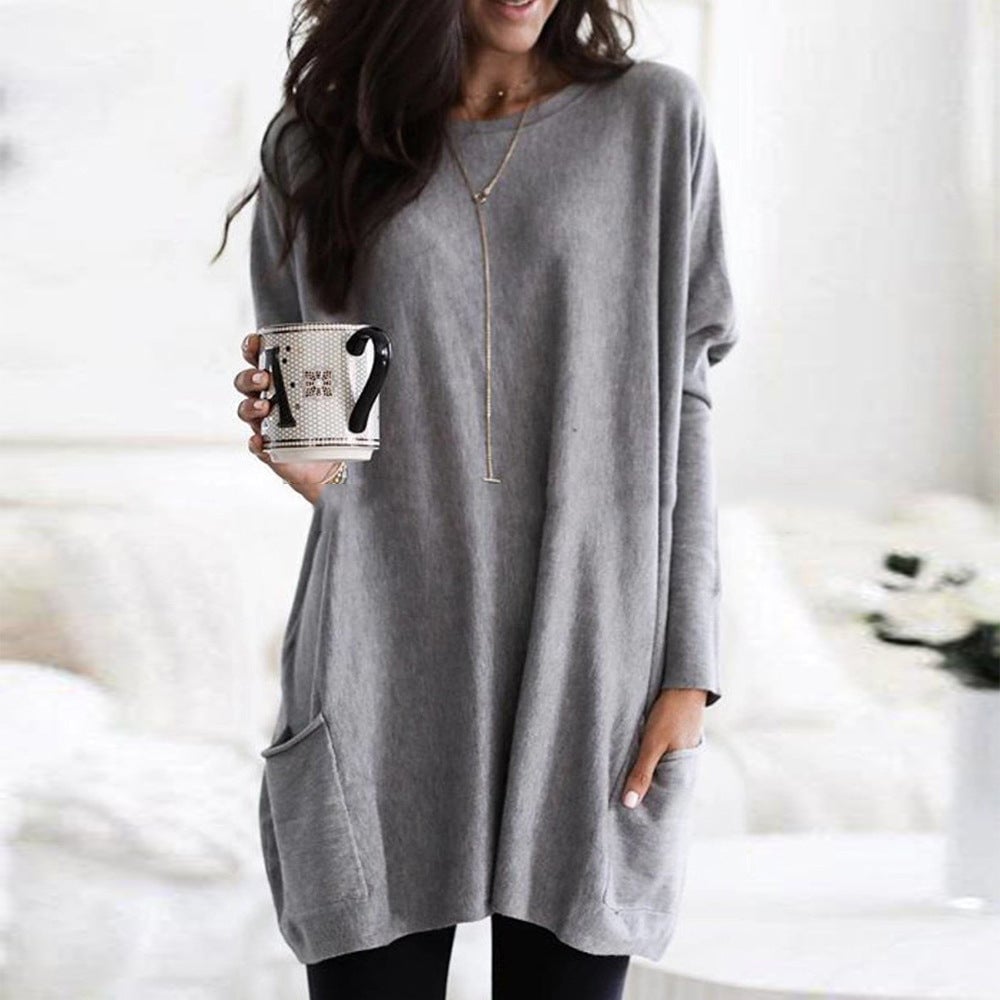 Chanel Women's Long Sleeve Tunic Sweater with Pockets