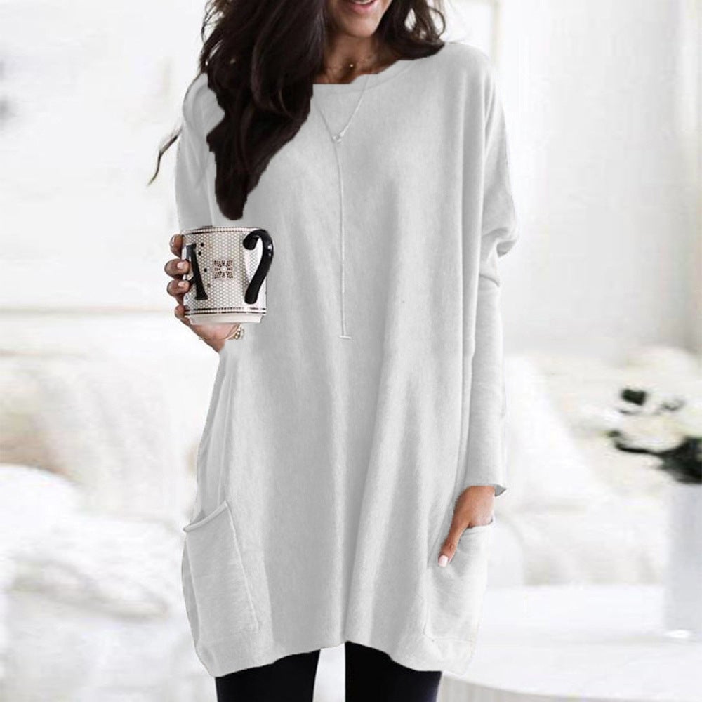 Chanel Women's Long Sleeve Tunic Sweater with Pockets