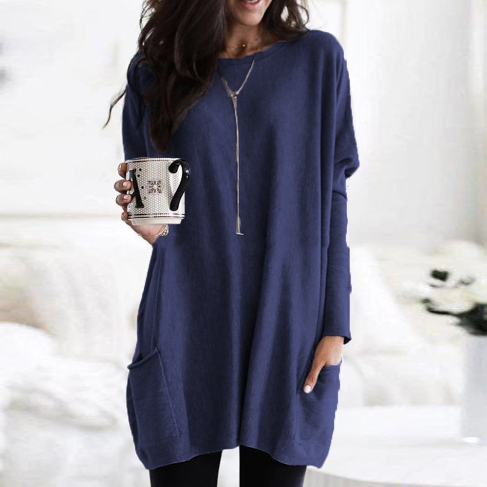 Chanel Women's Long Sleeve Tunic Sweater with Pockets