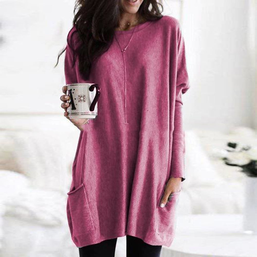 Chanel Women's Long Sleeve Tunic Sweater with Pockets