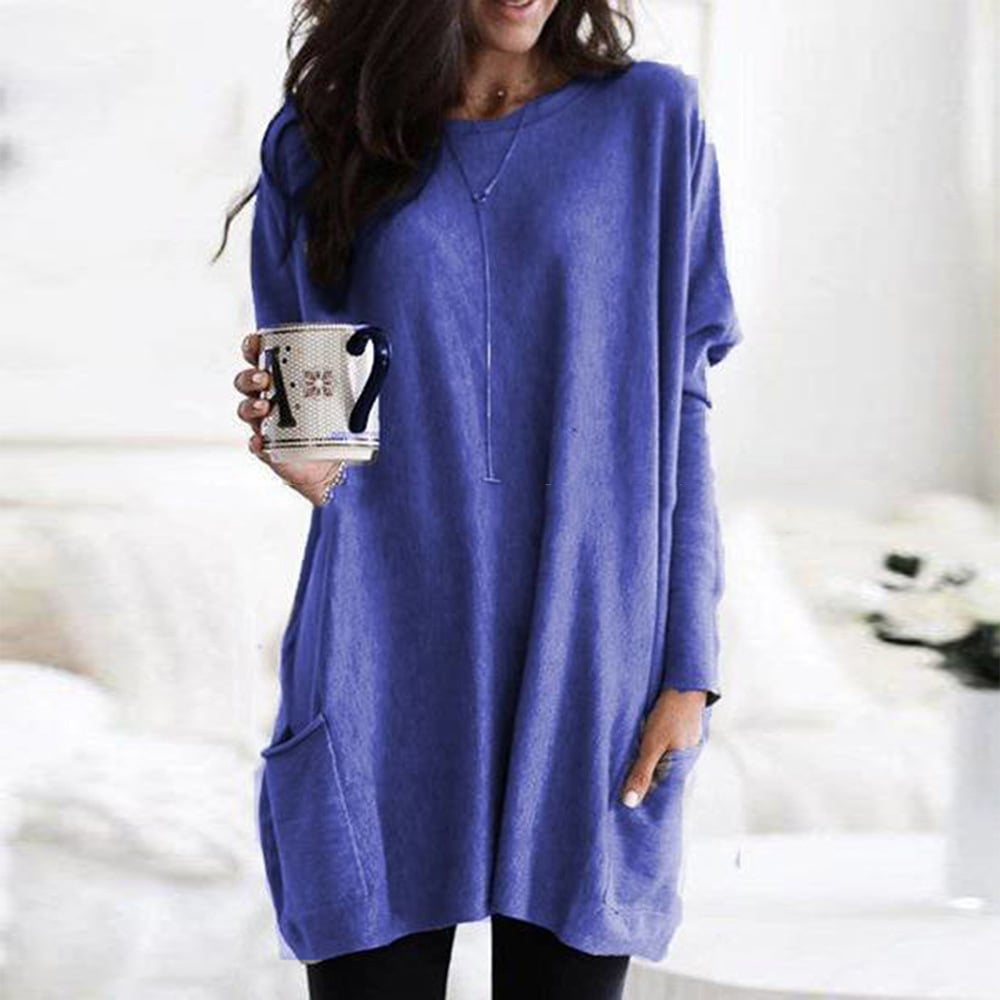 Chanel Women's Long Sleeve Tunic Sweater with Pockets