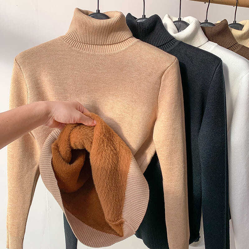 Clementine - High Neck Sweater, Elegant and Warm for Winter
