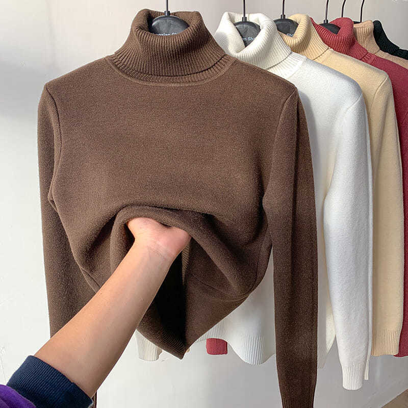 Clementine - High Neck Sweater, Elegant and Warm for Winter