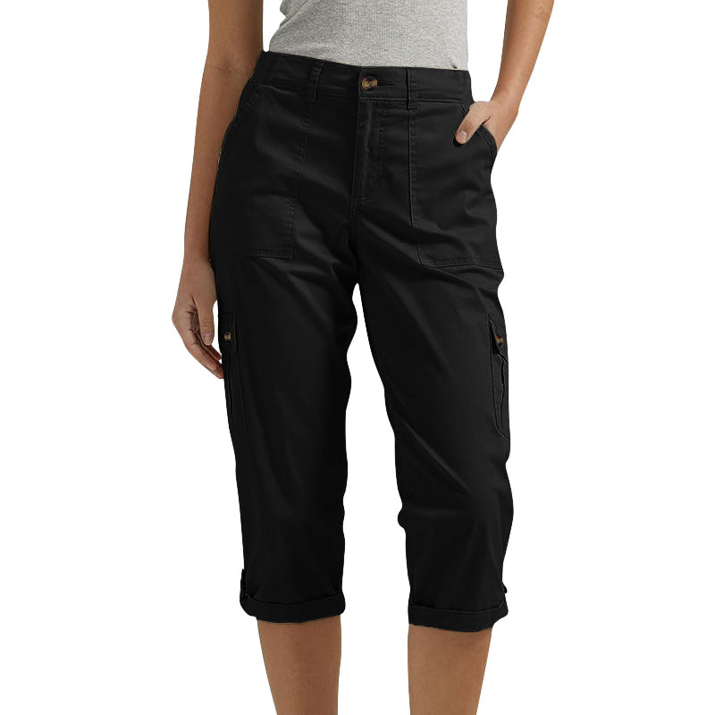 Ophiria - Women's Relaxed Fit Multi-Pocket Capri Cargo Pants