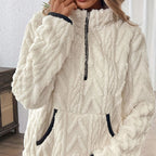 Isariel - Soft Half-Zip Sweatshirt with Warm Pockets