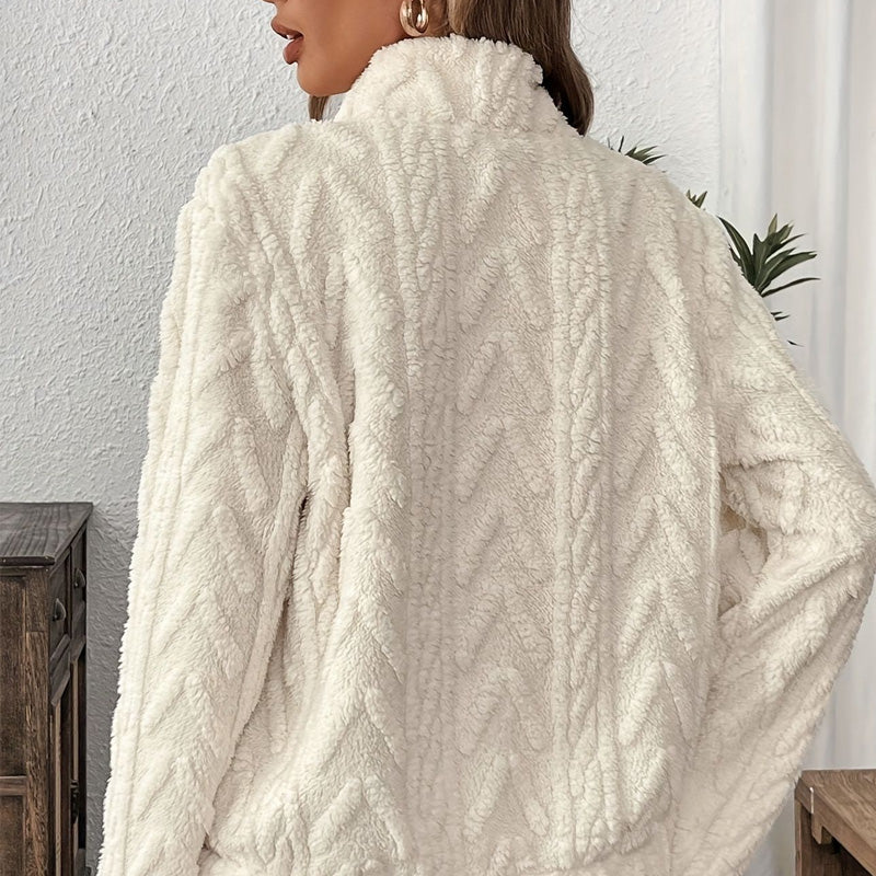 Isariel - Soft Half-Zip Sweatshirt with Warm Pockets