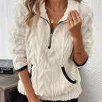 Isariel - Soft Half-Zip Sweatshirt with Warm Pockets