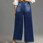 Rexelle - Women's High Waisted Wide Leg Jeans Comfortable Denim & Modern Style