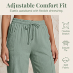 Olivyra - Women's Lightweight Breathable Cotton and Linen Cropped Pants
