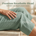Olivyra - Women's Lightweight Breathable Cotton and Linen Cropped Pants