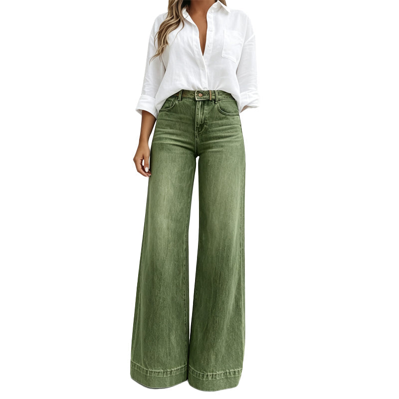 Joosje - Women's high-waisted wide-leg jeans