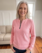 Brookfield™ | Elegant Textured Zip-Up Sweatshirt
