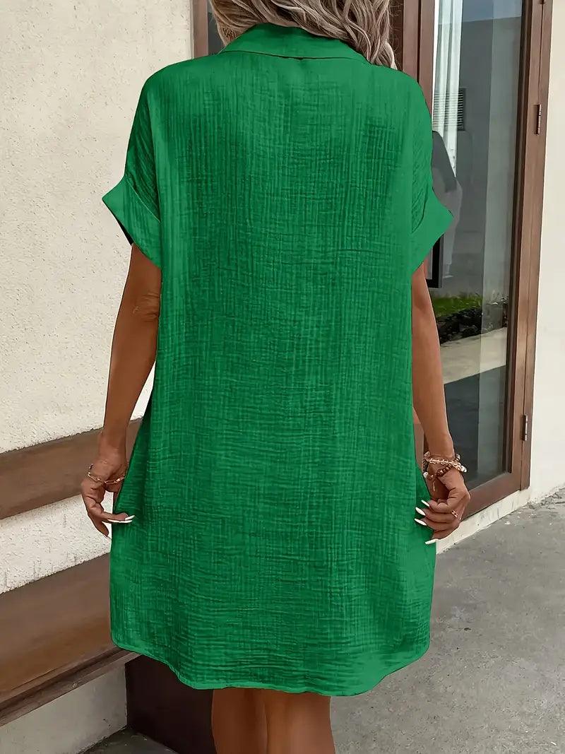 Sharon | Timeless V-Neck Blouse Dress