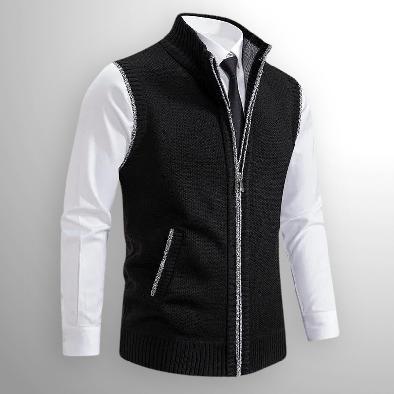 Gabriel - Full Zip Wool Blend Vest