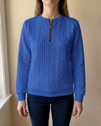 Brookfield™ | Elegant Textured Zip-Up Sweatshirt